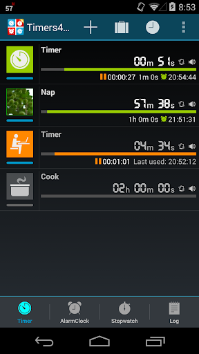 Android application Timers4Me - Timer & Stopwatch screenshort