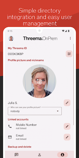 Screenshot of Threema OnPrem. Self-Hosted