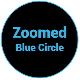 Zoomed Blue Circle icon