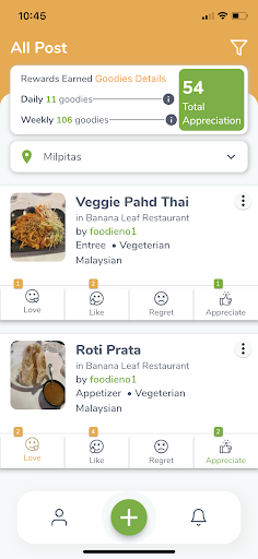 Screenshot of Food Rating App - Foodaholix