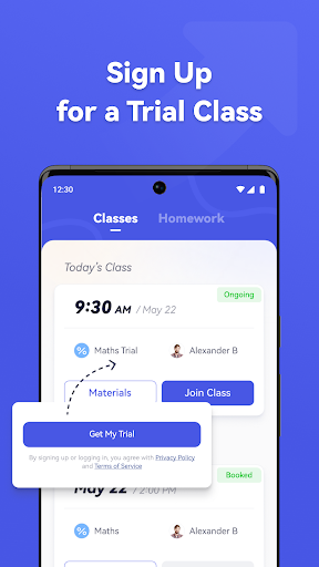 Android application ClassUp screenshort