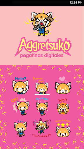 Android application Aggretsuko Stickers Digitales screenshort