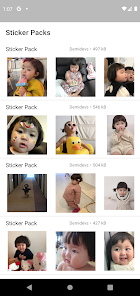 Screenshot 8 Niña Coreana Stickers con movi android