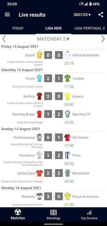 Live Scores for Liga Portugal - 4.3.1 - (Android)