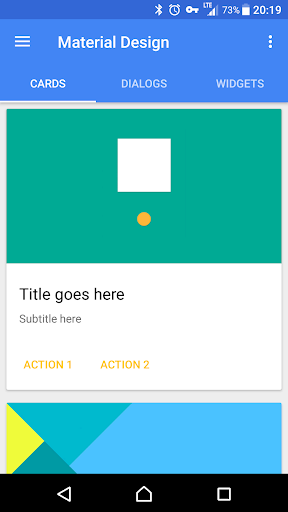 Android application Material Design screenshort