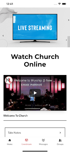 New Life Church App Screen 2