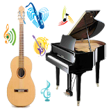 Guitar & Piano Ringtones with Relaxing Wallpapers icon