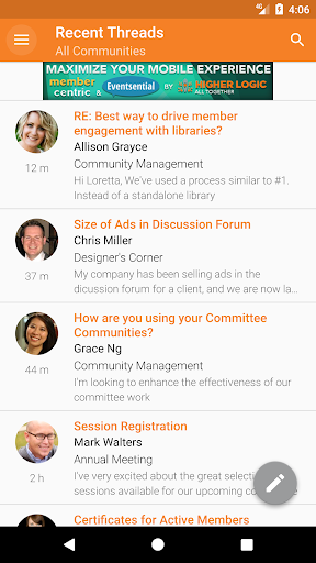Higher Logic Users Group Screen 2