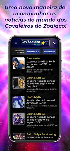 Android application CavZodiaco - Os Cavaleiros do screenshort