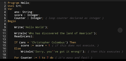 Pascal Programming Compiler