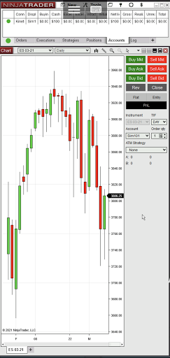 NinjaTrader 8 Mobile App VPS Screen 2
