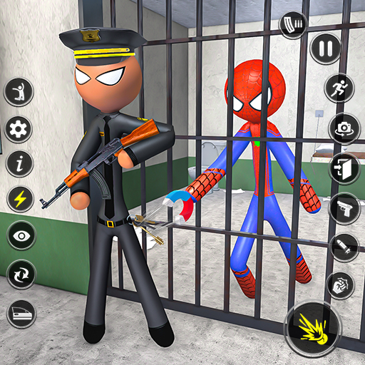 Spider Stick Hero Prison Break Logo