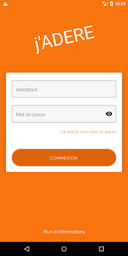 Android application j'ADERE screenshort