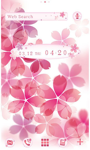 Android application Pink Wallpaper-Sakura Print- screenshort