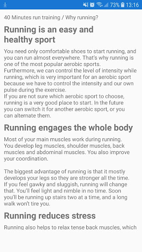 40 Minutes Running Screen 2