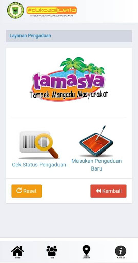 Android application Dukcapilceria Mobile Padang Pa screenshort