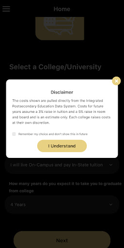 College Affordability Toolkit Screen 3