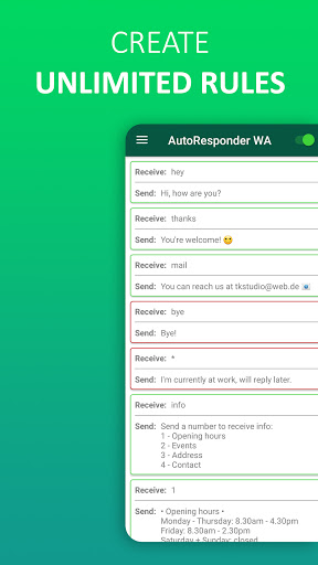 AutoResponder for WhatsApp - Auto Reply Bot 1.9.9 Screenshots 3