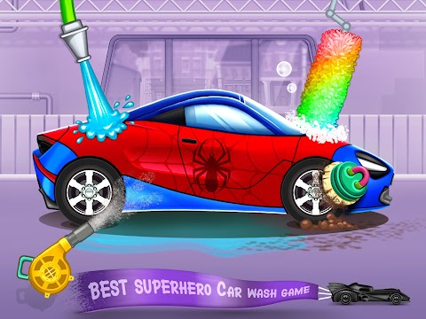 スーパーヒーロー 車 洗う 車 ゲームのおすすめ画像1