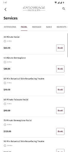 Entourage Salon and Spa Screen 3