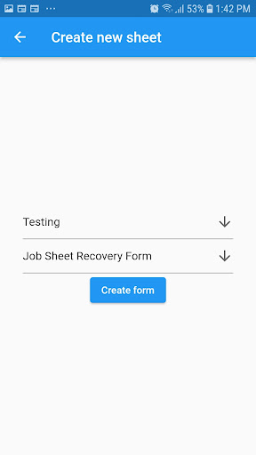 DRIG Job Sheets Screen 3