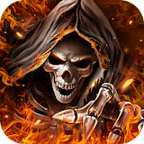 Flaming Grim Reaper Live Wallpaper icon