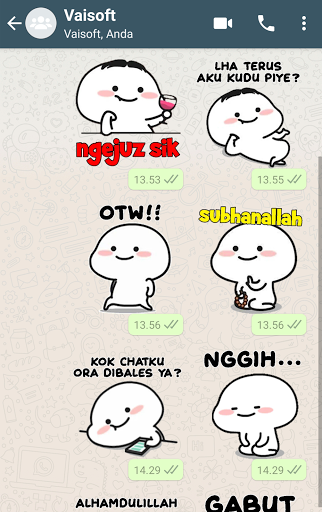 Stiker Pentol Jawa Lucu WA