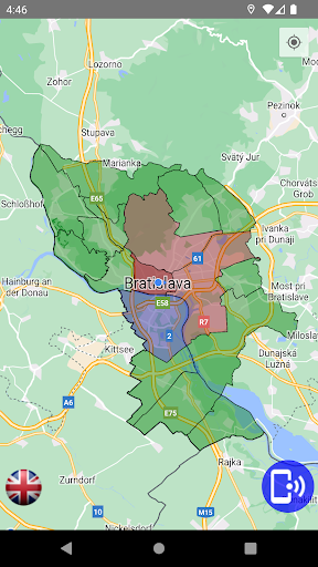 Android application Parking Bratislava screenshort