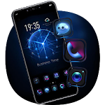 Cover Image of Tải xuống Business Time black tech clock  APK