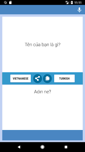 Android application Vietnamese-Turkish Translator screenshort