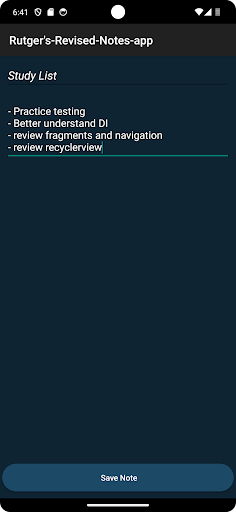 Rjs notes app Screen 3