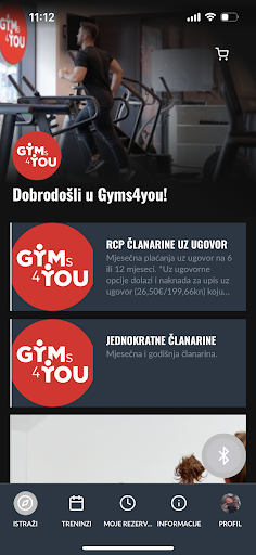 Android application Gyms4you screenshort