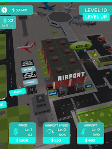 Idle Plane Game Airport Tycoon Mod Apk v6 (Unlimited Money) For Android 5