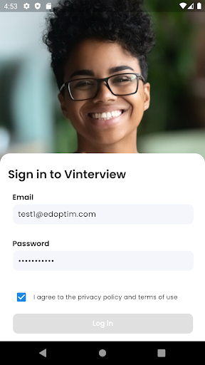 Android application Vinterview Reviewer screenshort