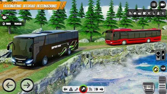 Offroad bus driving sim games