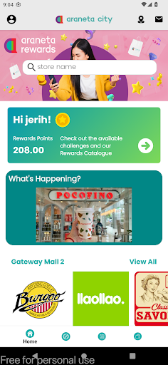 Android application Araneta City screenshort