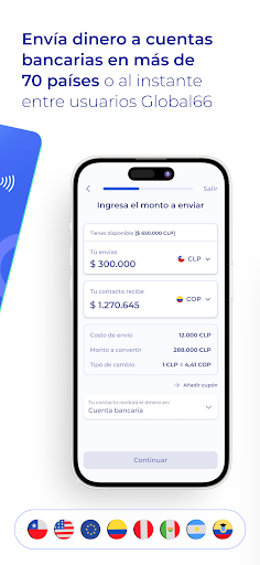 Global66: paga, envía, y más Screen 2