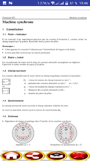 Android application Moteur - Alternateur Cours 202 screenshort