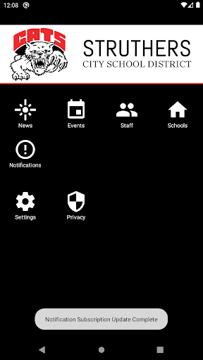 Android application Struthers City Schools screenshort