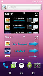 Contacts in a list widget-Paid