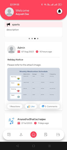 South Point School App Screen 2