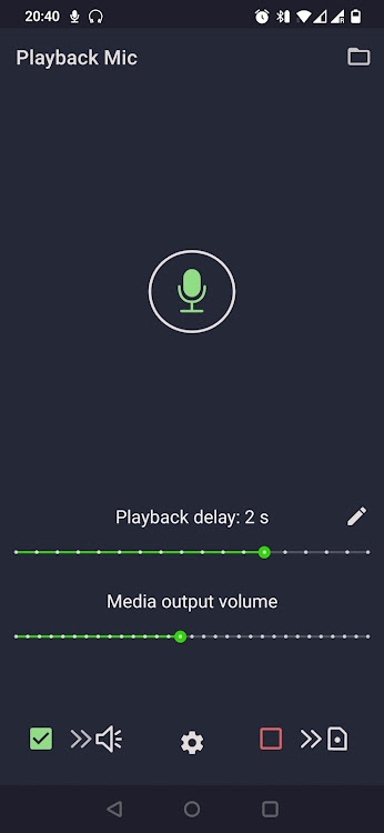 Playback Mic - input to output - New - (Android)
