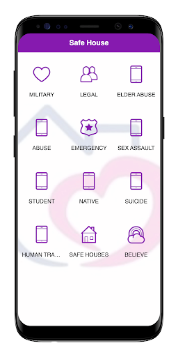 Android application Safe House Crisis screenshort