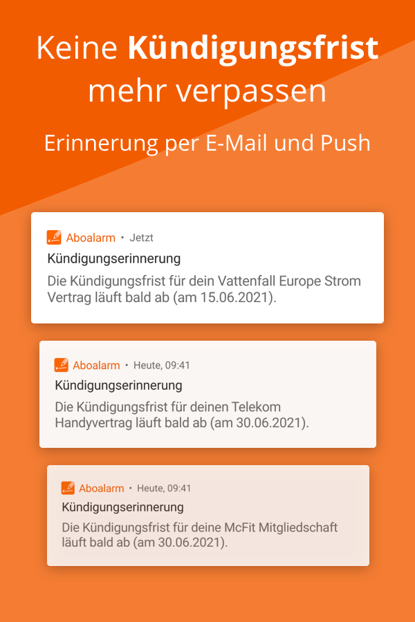 aboalarm - einfach kündigen. Screen 3