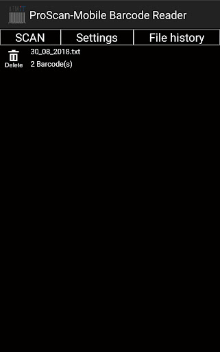 ProScan-Mobile Barcode Reader Screen 3
