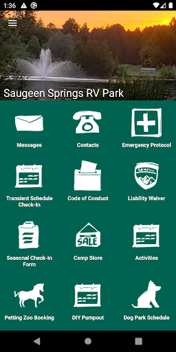 Android application Saugeen Springs RV Park screenshort