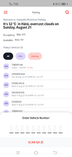Android application Smart Parking Sistem screenshort