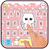 Cute Lovely Rabbit Cartoon Keyboard Theme icon