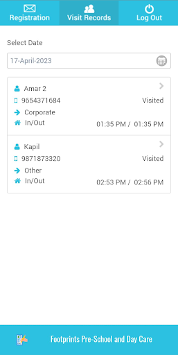 Visit Guard Screen 2