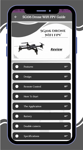 Android application SG106 Drone WiFi FPV Guide screenshort